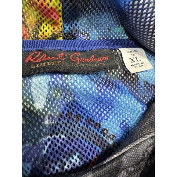 Robert Graham Limited Edition Mens Floral Skyrise Hooded Jacket Reg Fit XL - Picture 2 of 9